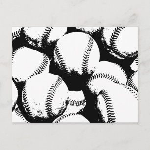 Carte Postale Art Pop Baseball - Baseballs de Sport