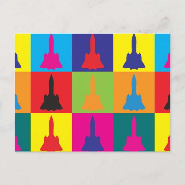 Carte Postale Art Pop d'ingénierie aérospatiale (Devant)