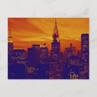 Art pop orange bleu New York City
