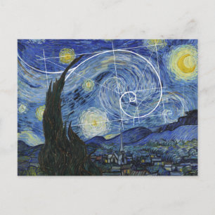 Carte Postale  Art rencontre mathématiques, Van Gogh rencontre F