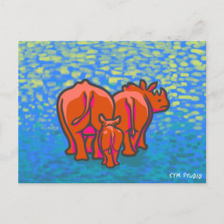 Carte postale ART RHINO GRAFFITI