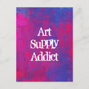 Carte Postale Art Supply Addict Arrière - plan Abstrait.