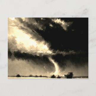 Carte Postale Art Tornade Rétro