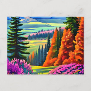 Carte Postale Art Trees Oregon