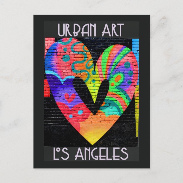 Carte Postale Art Urbain, Los Angeles, (Devant)