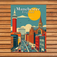 Art urbain rétro de Manchester, Angleterre