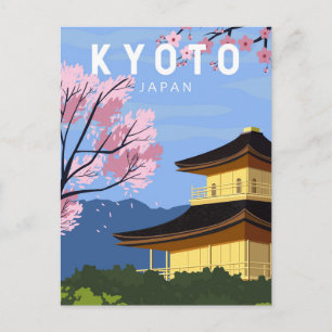Carte Postale Art vintage de voyage à Kyoto Japon