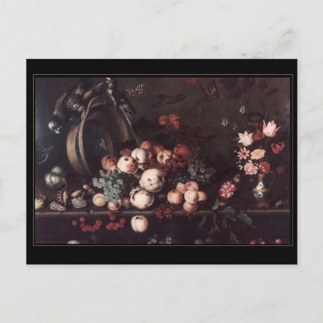 Carte postale Art vintage Nature morte Fleurs (Devant)