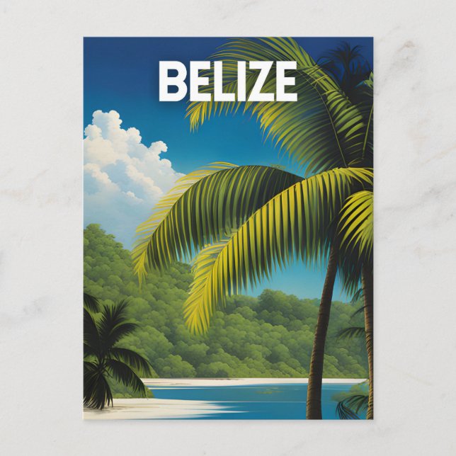 Carte Postale Art Vintage voyage du Belize (Devant)