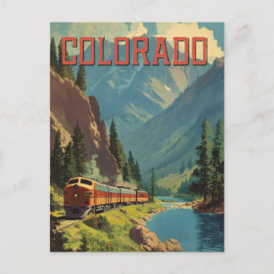 Carte Postale Art Vintage voyage du Colorado