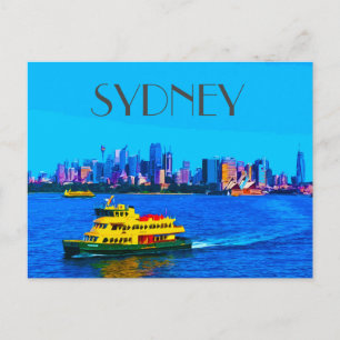 Carte postale Art Vintage voyage du port de Sydney