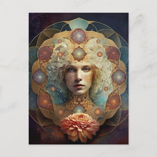 Carte Postale Art Visionnaire Mandala Vivant (Devant)