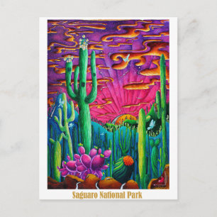 Carte postale Art voyage du parc national du Sagua