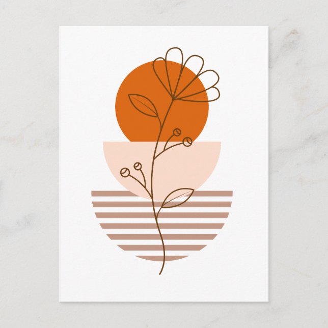 Carte Postale Arte boho flor en un atardecer (Devant)