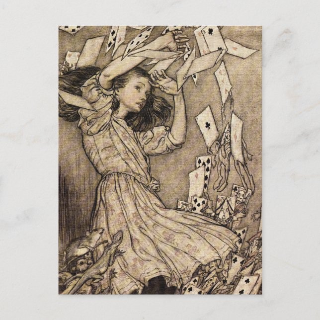 Carte Postale Arthur Rackham Alice Au Pays Des Merveilles (Devant)