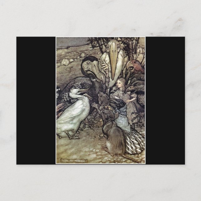 Carte Postale Arthur Rackham Alice Au Pays Des Merveilles (Devant)