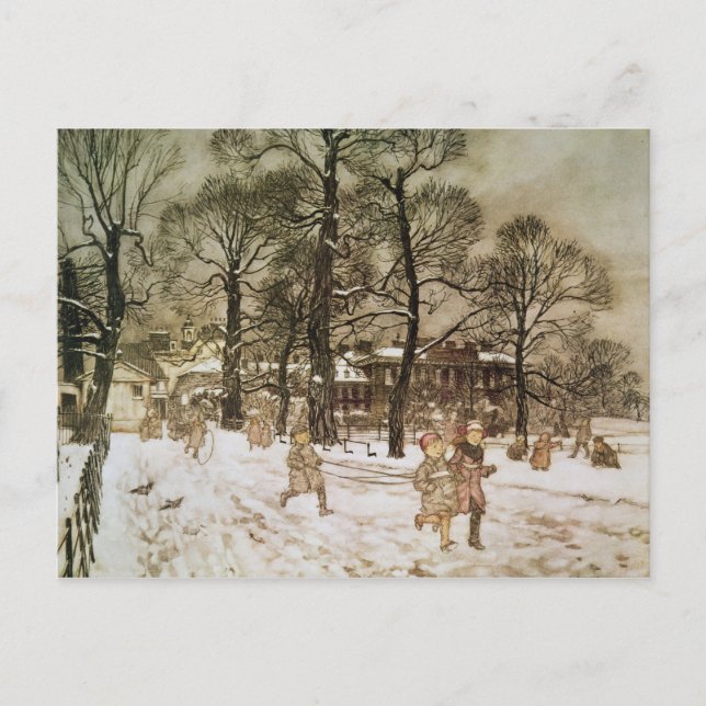 Carte Postale Arthur Rackham | Hiver à Kensington Gardens de (Devant)