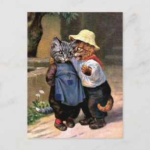 Carte Postale Arthur Thiele - Chats de campagne