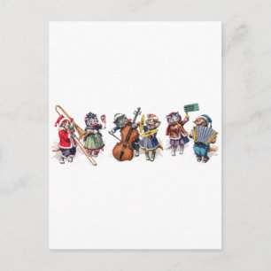 Carte Postale Arthur Thiele -  Les chats jouent de l'orchestre d