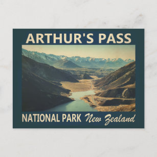 Carte Postale Arthur's Pass National Park New Zealand Vintage