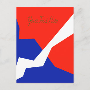Carte Postale Article Bleu Rouge Blanc