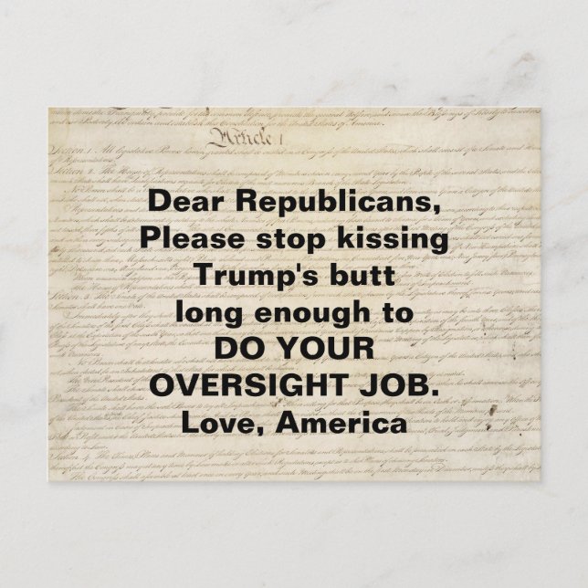 Carte Postale Article I Constitution Congrès Faites Votre Travai (Devant)