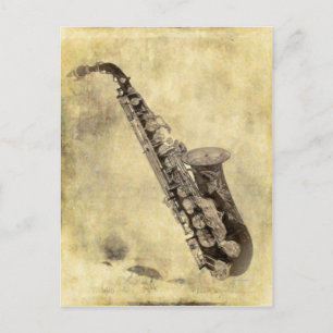 Carte Postale Articles décoratifs Saxophones antiques