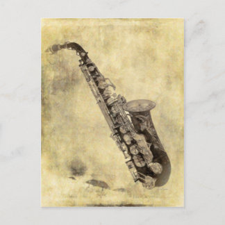 Carte Postale Articles décoratifs Saxophones antiques