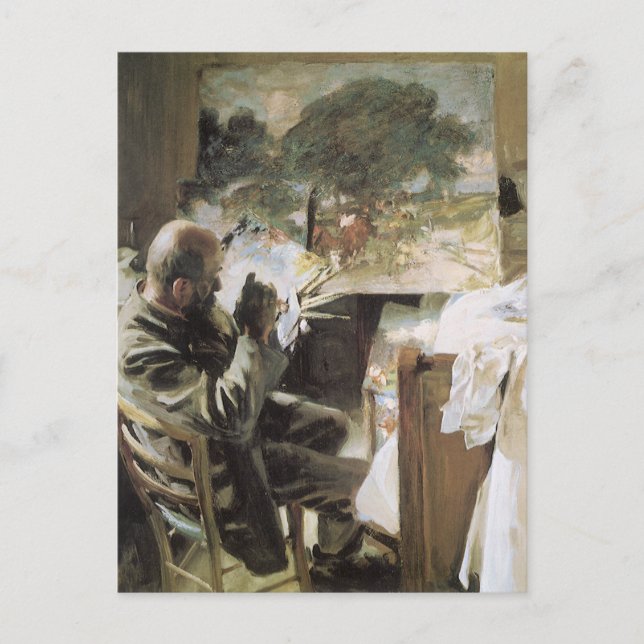 Carte Postale Artiste dans son studio par John Singer Sargent (Devant)