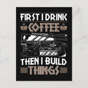 Carte Postale Artiste du café Funny Carpenter Père Woodworker