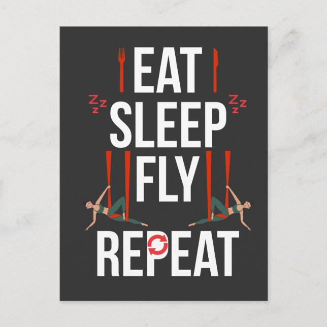 Carte Postale Artiste du Yoga Aérien Danse Gymnastique Aérienne (Devant)