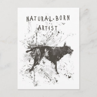 Carte Postale artiste né (noir et blanc)