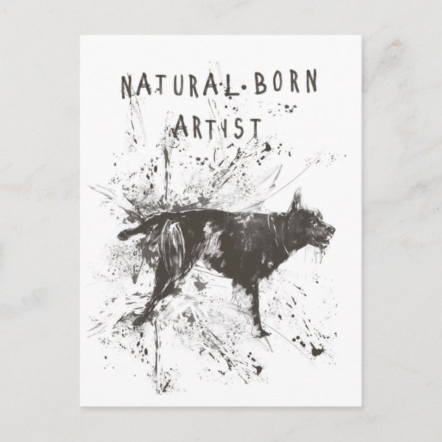 Carte Postale artiste né (noir et blanc) (Devant)