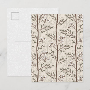 Carte postale artistique de fleurs élégantes et pe