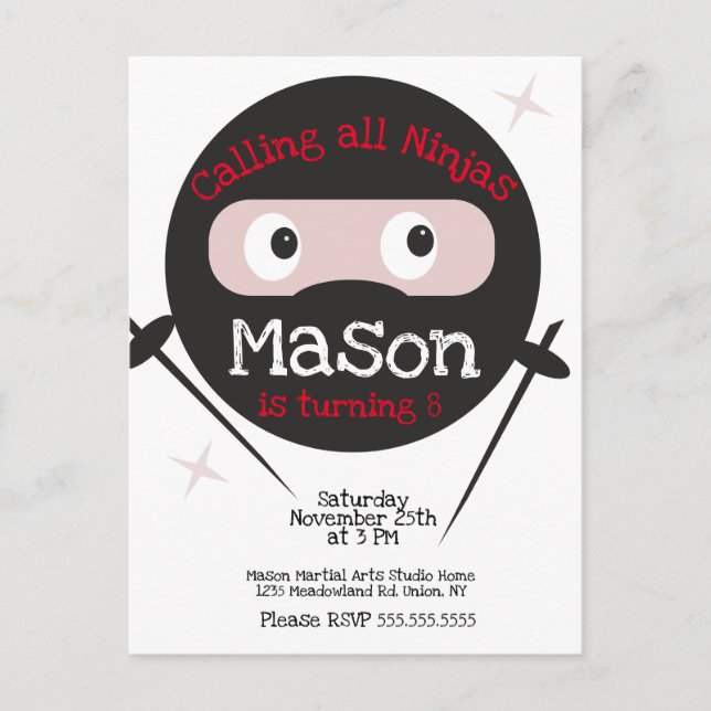 Carte Postale Arts Martiaux Karaté Garçons Anniversaire Tout Âge (Devant)