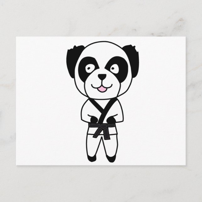 Carte Postale Arts martiaux Panda Bear (Devant)