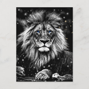 Carte Postale *~* Artsy AP23 ARGENT celestial artistique LION