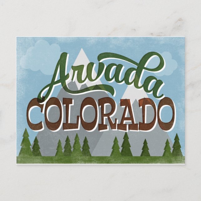 Carte Postale Arvada Colorado Montagnes enneigées (Devant)