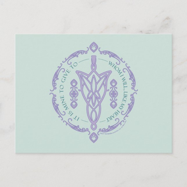 Carte Postale ARWEN™ Evenstar Quote Graphic (Devant)