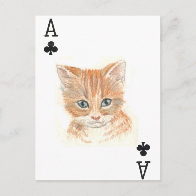 Carte Postale As des Clubs (Devant)