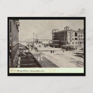 Carte Postale Asbury Ave., Asbury Park NJ Vintage
