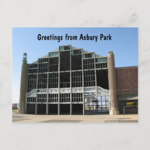 Carte Postale Asbury Park NJ Boardwalk et Casino Building