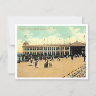 Carte Postale Asbury Park NJ, Casino et Boardwalk, 1910 Vintage