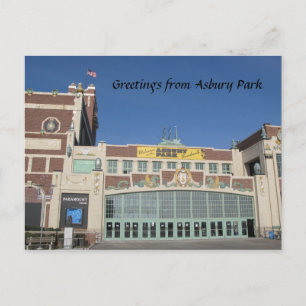Carte Postale Asbury Park NJ Paramount Theatre & Convention Hall