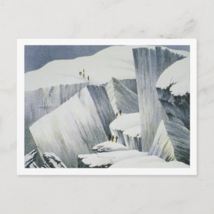 Carte Postale Ascending Cliff, from 'A Narrative of an Ascent