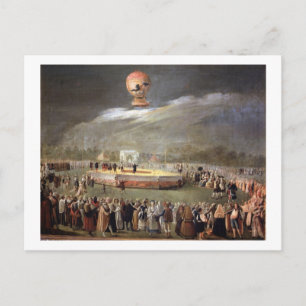 Carte Postale Ascension en ballon dans les jardins d'Aranjuez, c