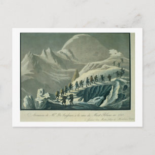 Carte Postale Ascent of M. de Saussure to the Summmit of Mont B