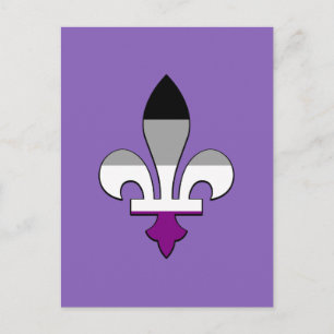 Carte postale Asexuality pride fleur-de-lis