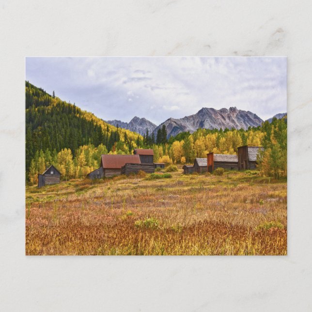 Carte Postale Ashcroft, ville fantôme minière du Colorado (Devant)