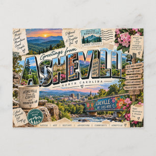 Carte Postale Asheville Caroline du Nord